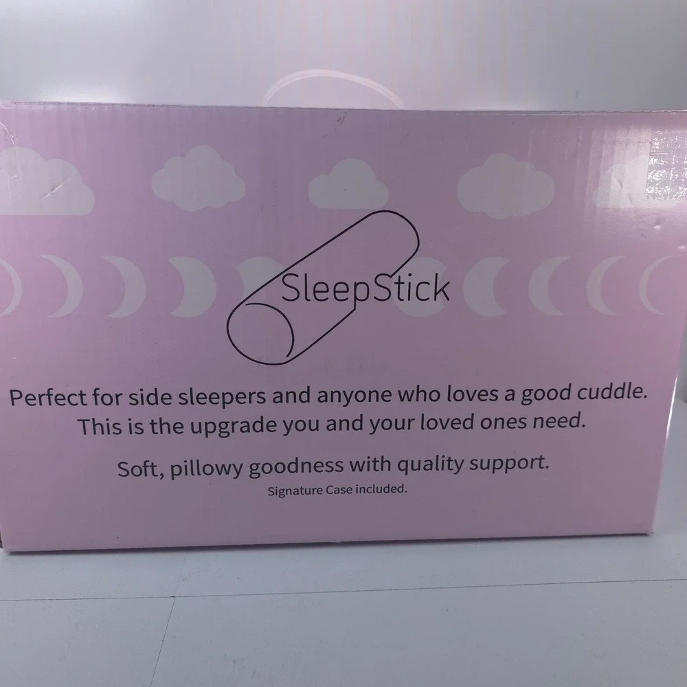 SleepStick Foam Core Body Pillow 40x10 Lavender Lyocell Cover Orthopedic Bolster